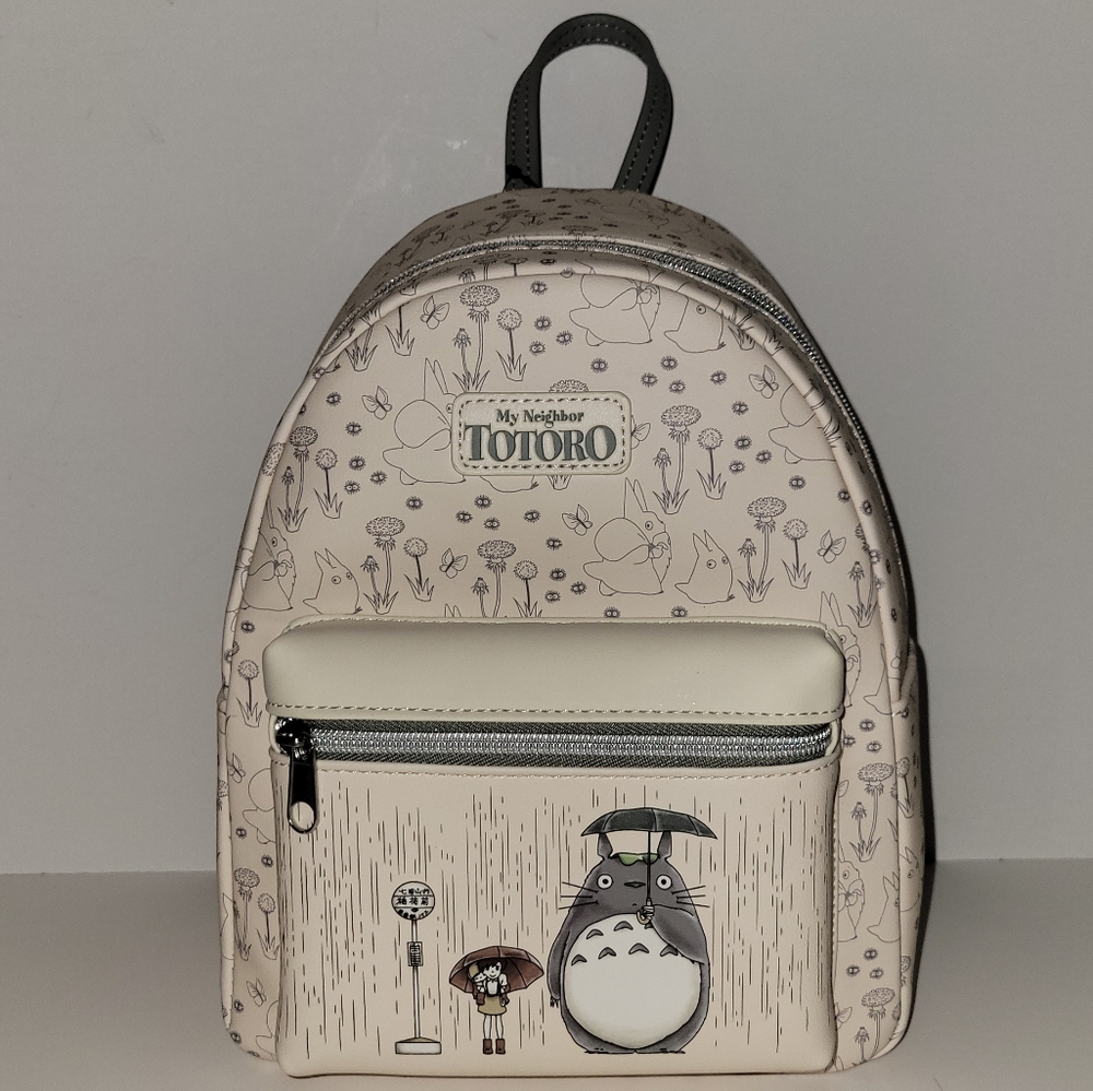 Loungefly Studio Ghibli Totoro Rain Mini Backpack and Tech Wallet - Picture 3 of 16